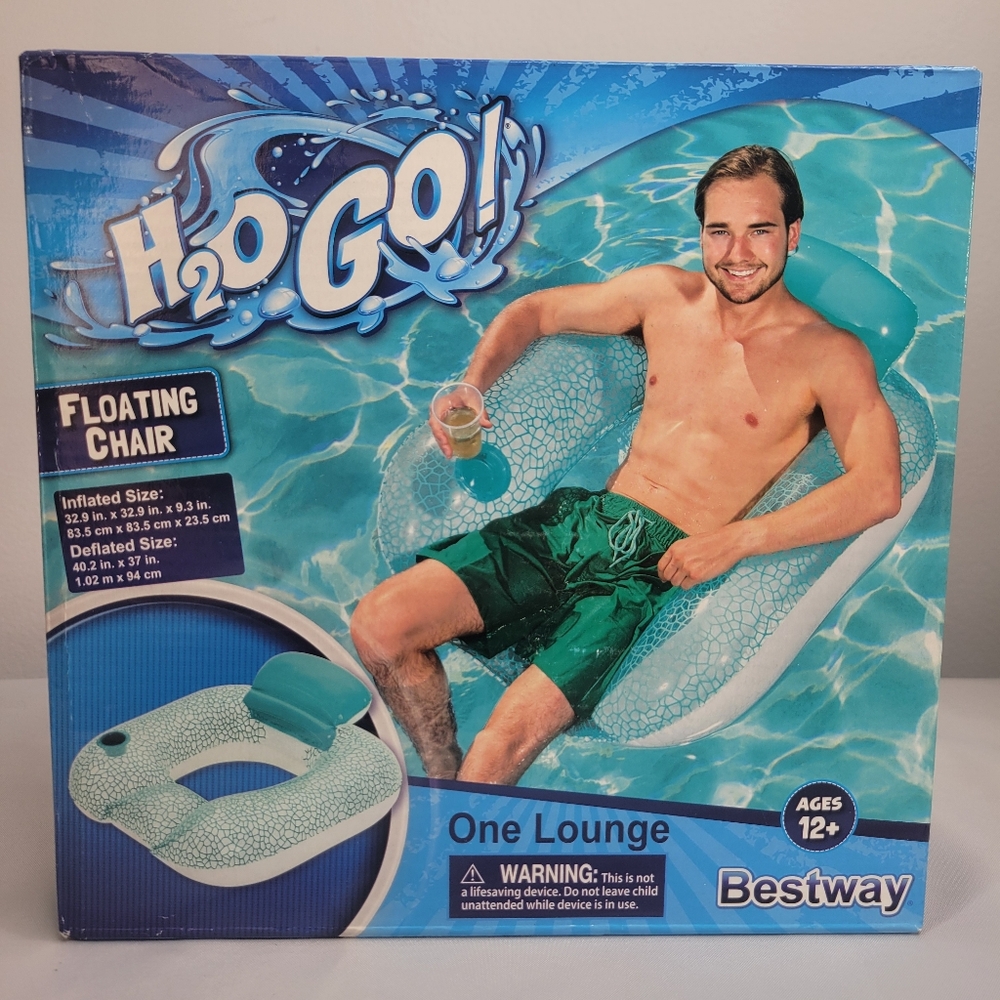 Floating Chair With Cup Holder And Flip Pillow By Bestway H2O Go!